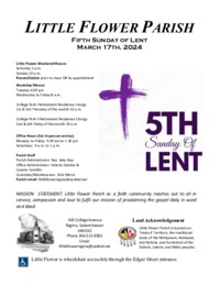5th Sunday of Lent - B (2024)