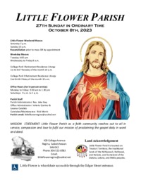 27th Sunday in Ordinary Time 2023