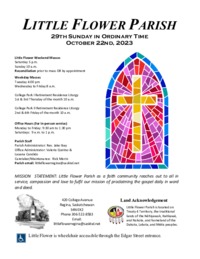 29th Sunday in Ordinary Time 2023