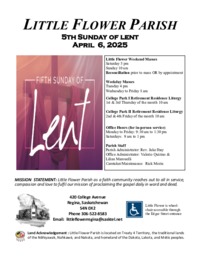 5th Sunday of Lent 