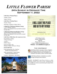 24th Sunday in Ordinary Time