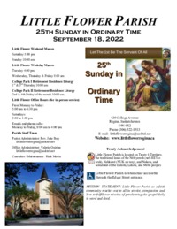 25th Sunday in Ordinary Time