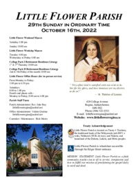 29th Sunday in Ordinary Time